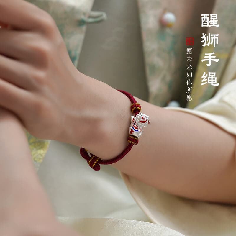 小醒獅999銀2026馬年生肖專屬紅手繩：圖片 2