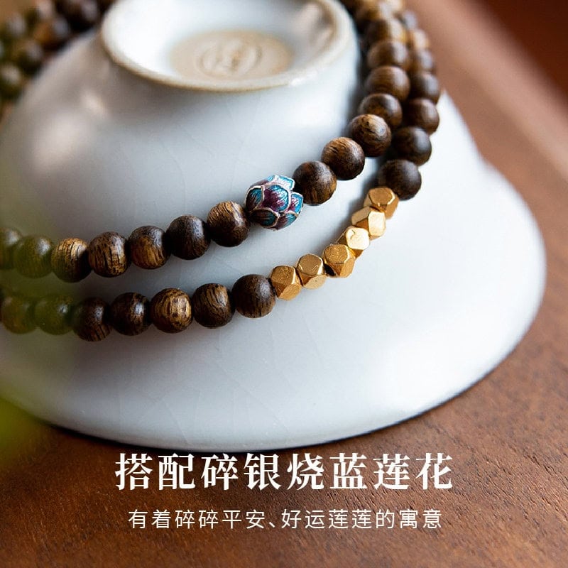 身心怡然老檀木奇楠沈香手串：圖片 4