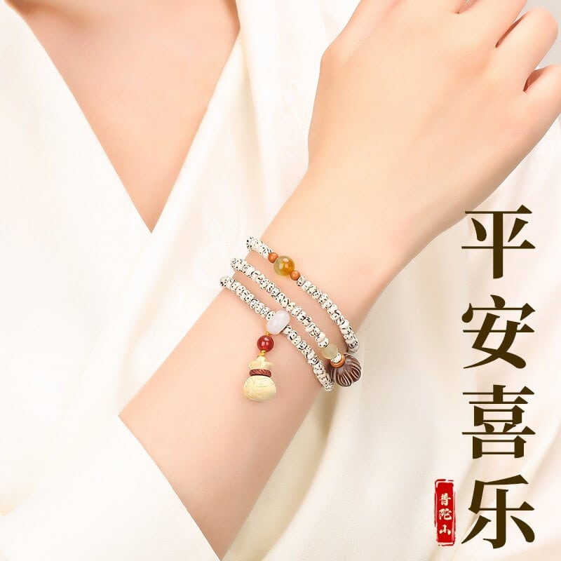 紅瑪瑙朱砂蓮花手鏈天然上岸手串：圖片 3