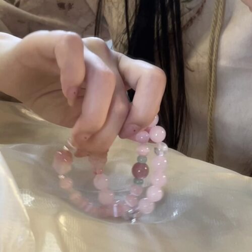 九尾狐馬粉晶原創國風天然瑪瑙手鏈：圖片 2
