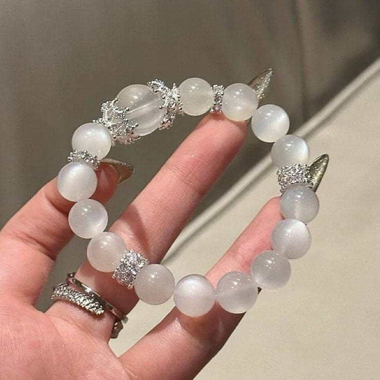 精致白月光手串天然月光石手鏈