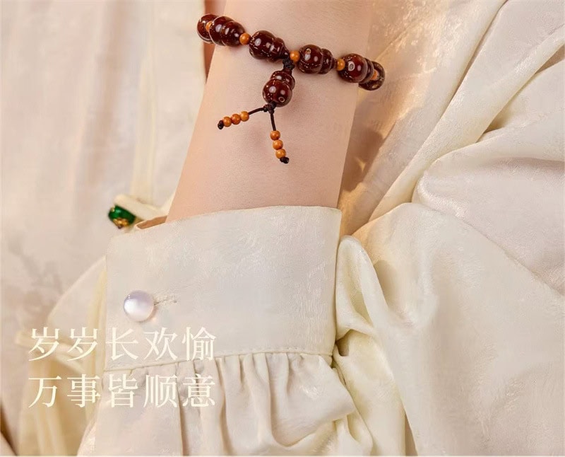 天然紫金鼠手串新中式實心原籽葫蘆手鏈