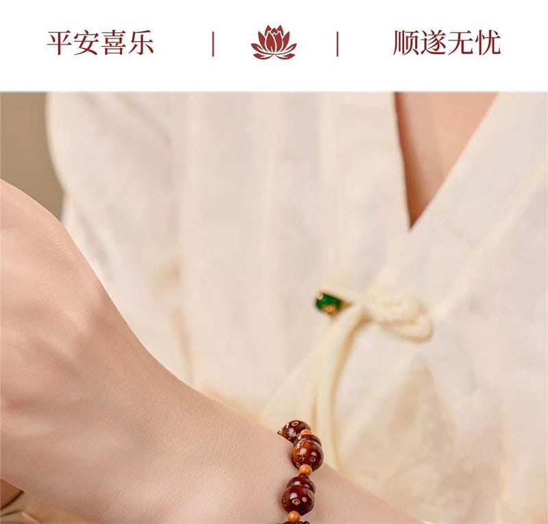 天然紫金鼠手串新中式實心原籽葫蘆手鏈