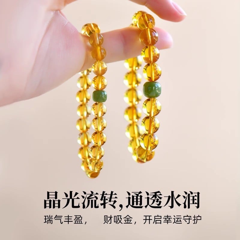 黃水晶手串富貴運珠水晶手鏈：圖片 3