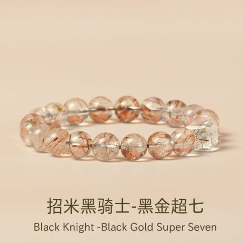 黑金超七串珠水晶手鏈情侶款手串：圖片 2
