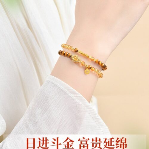 八方納福天然虎眼石葫蘆聚福串珠手飾：圖片 2