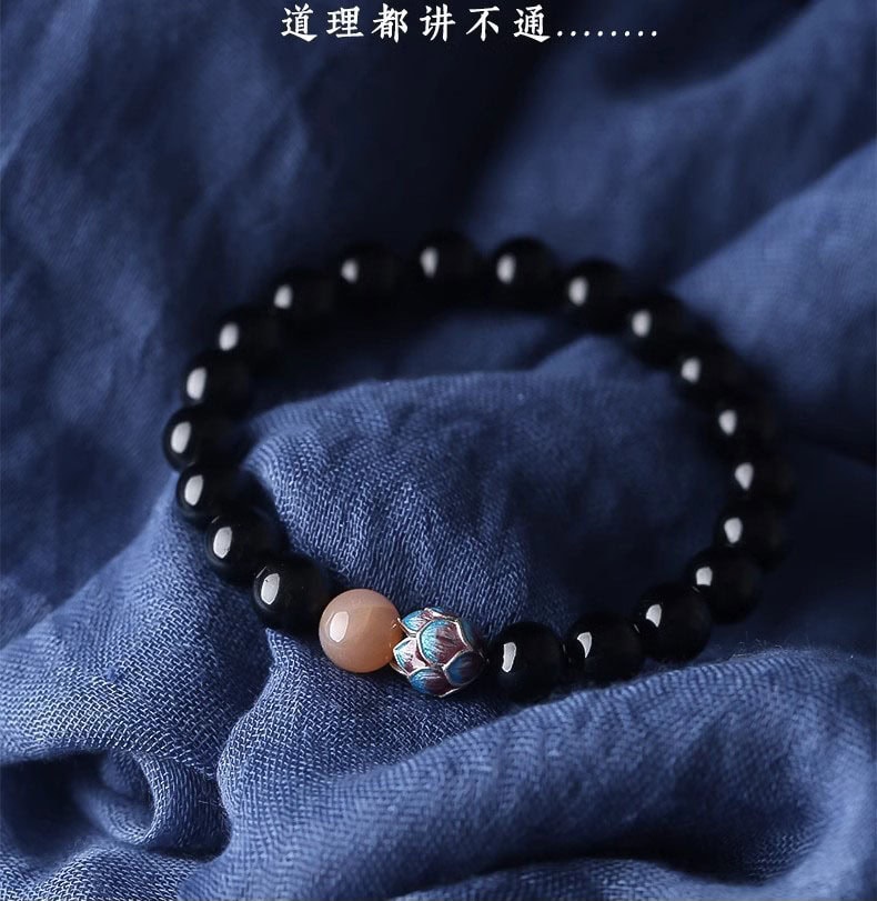 黑曜石蓮花手串 完成訂單轉化展示