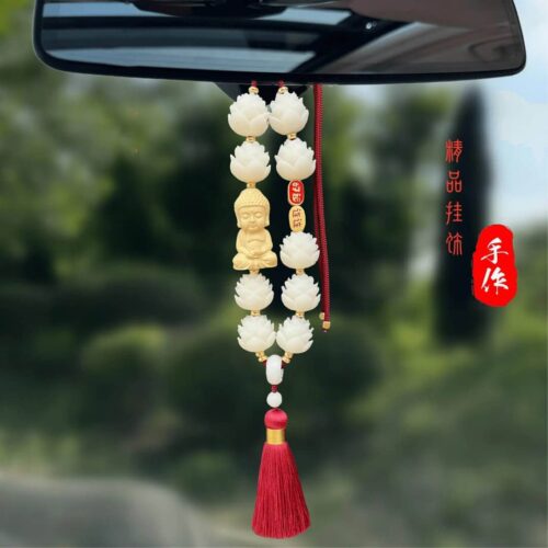 好運連連車載吊飾掛飾菩提蓮花汽車掛件：圖片 2