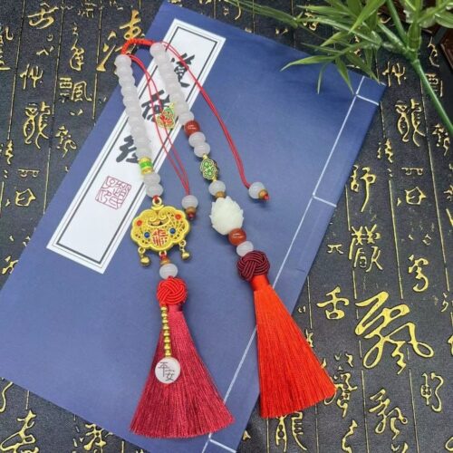 如意銅琺瑯後視鏡吊墜車載掛件：圖片 2