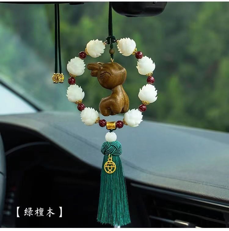 蓮花車內吊墜一鹿平安車載後視鏡車掛