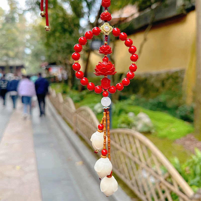 好運蓮蓮蓮花車掛件後視鏡掛飾：圖片 2