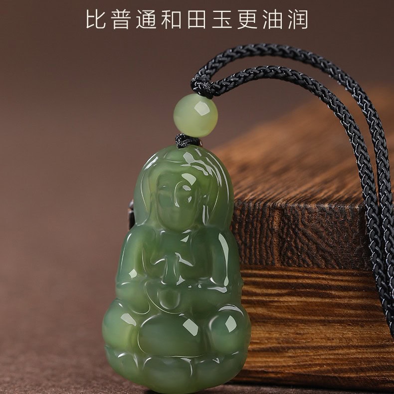 天然原創和田玉觀音吊墜：圖片 3