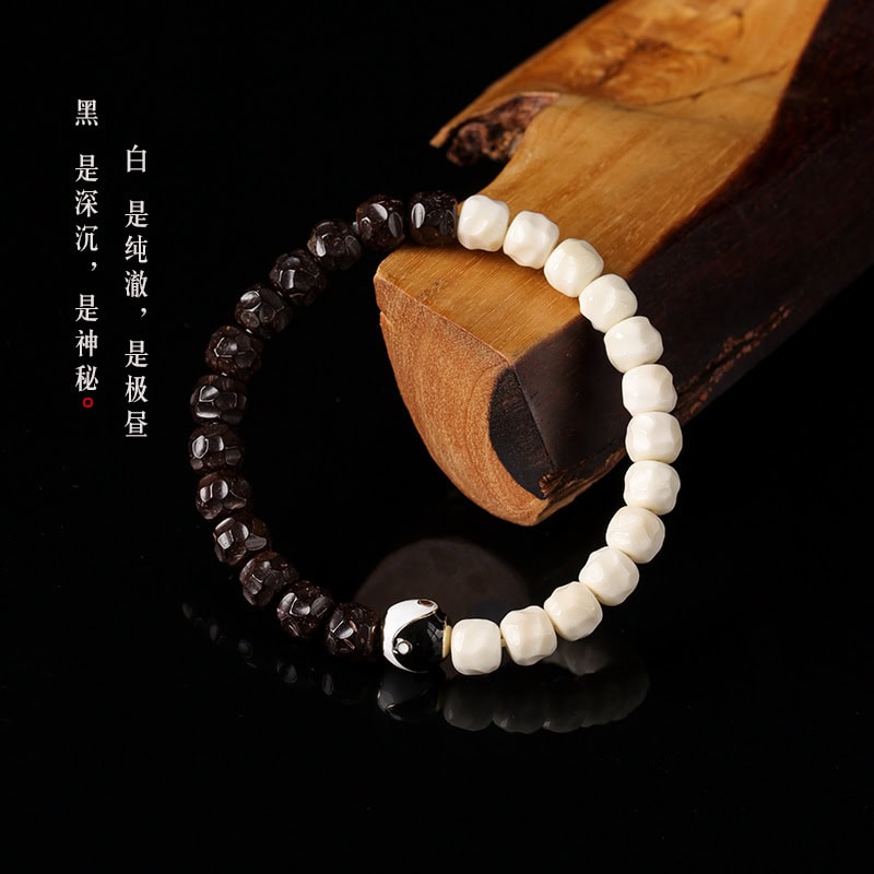 中式椰蒂無相手串太極小白玉菩提手鏈：圖片 3