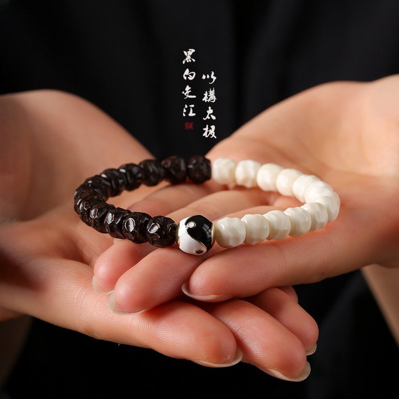 中式椰蒂無相手串太極小白玉菩提手鏈：圖片 4