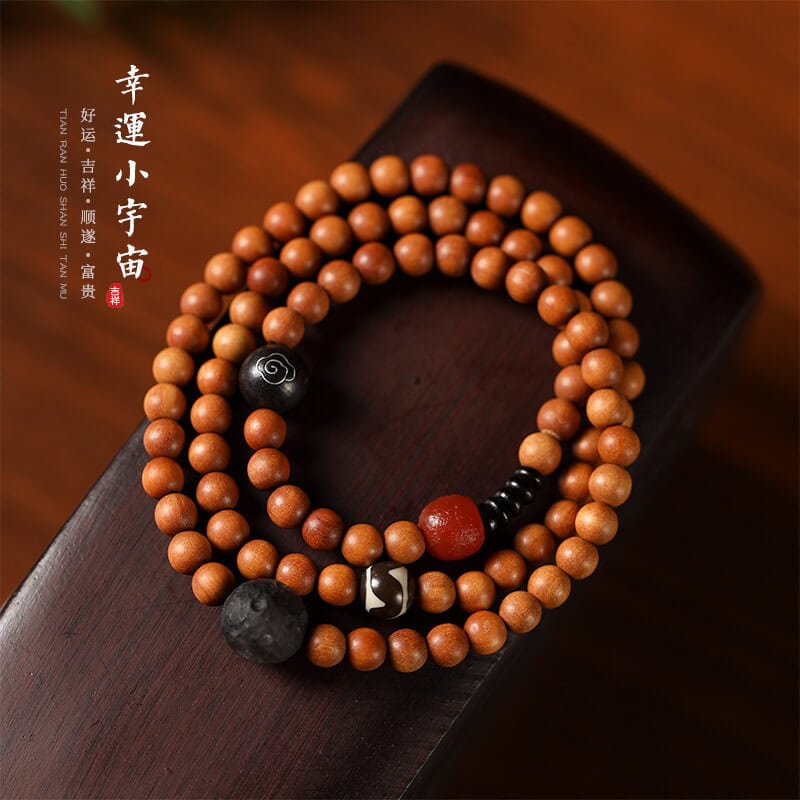 留香檀香木紫檀念珠三圈手持手串：圖片 2