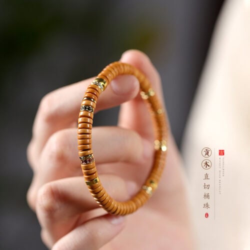 新中式橄欖核精工直切藥片手串：圖片 4