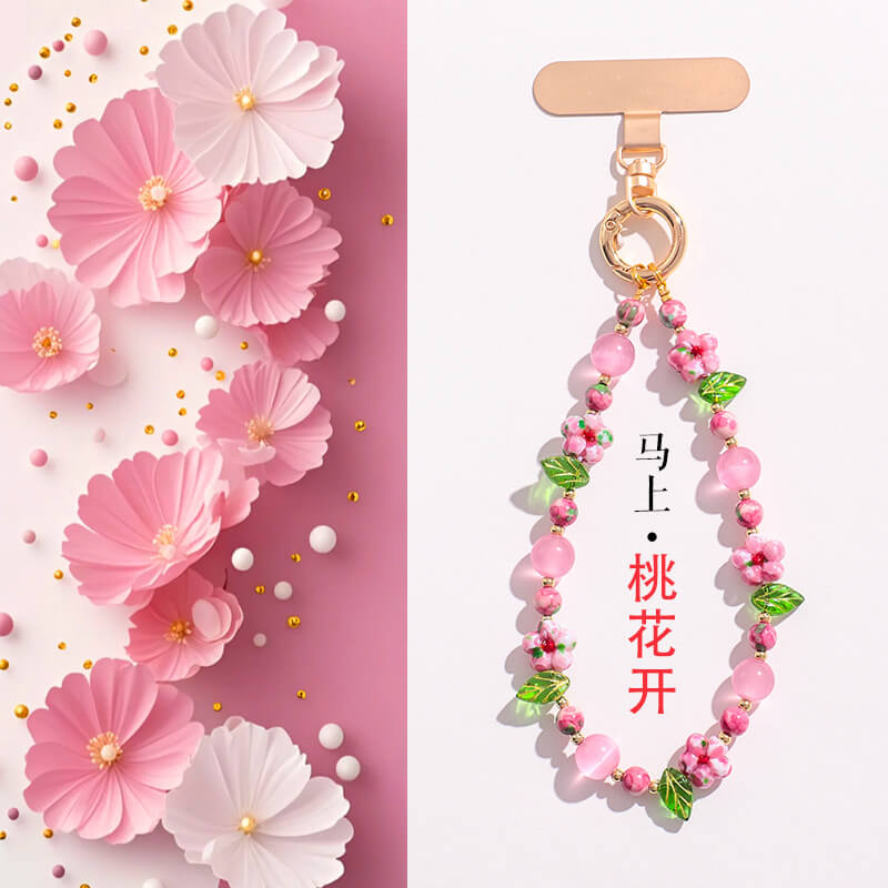 天然珍珠水晶手機鏈掛件包包掛件：圖片 2