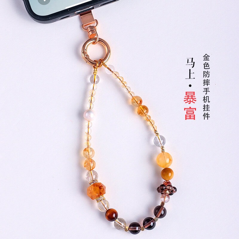 天然珍珠水晶手機鏈掛件包包掛件：圖片 4
