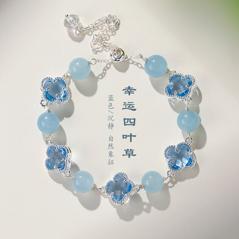 天然紫水晶四葉草手鏈：圖片 3