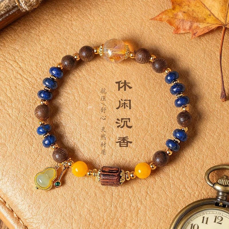 新中式天然青金石串珠手鏈