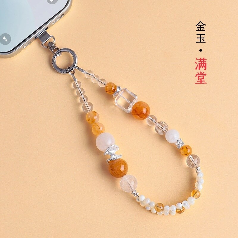 綠野仙蹤天然水晶串珠手機鏈掛件：圖片 3