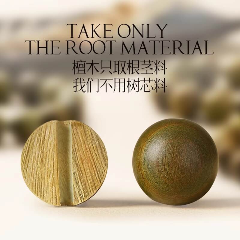 天然綠檀木黑曜石銀曜石海藍寶手串：圖片 3