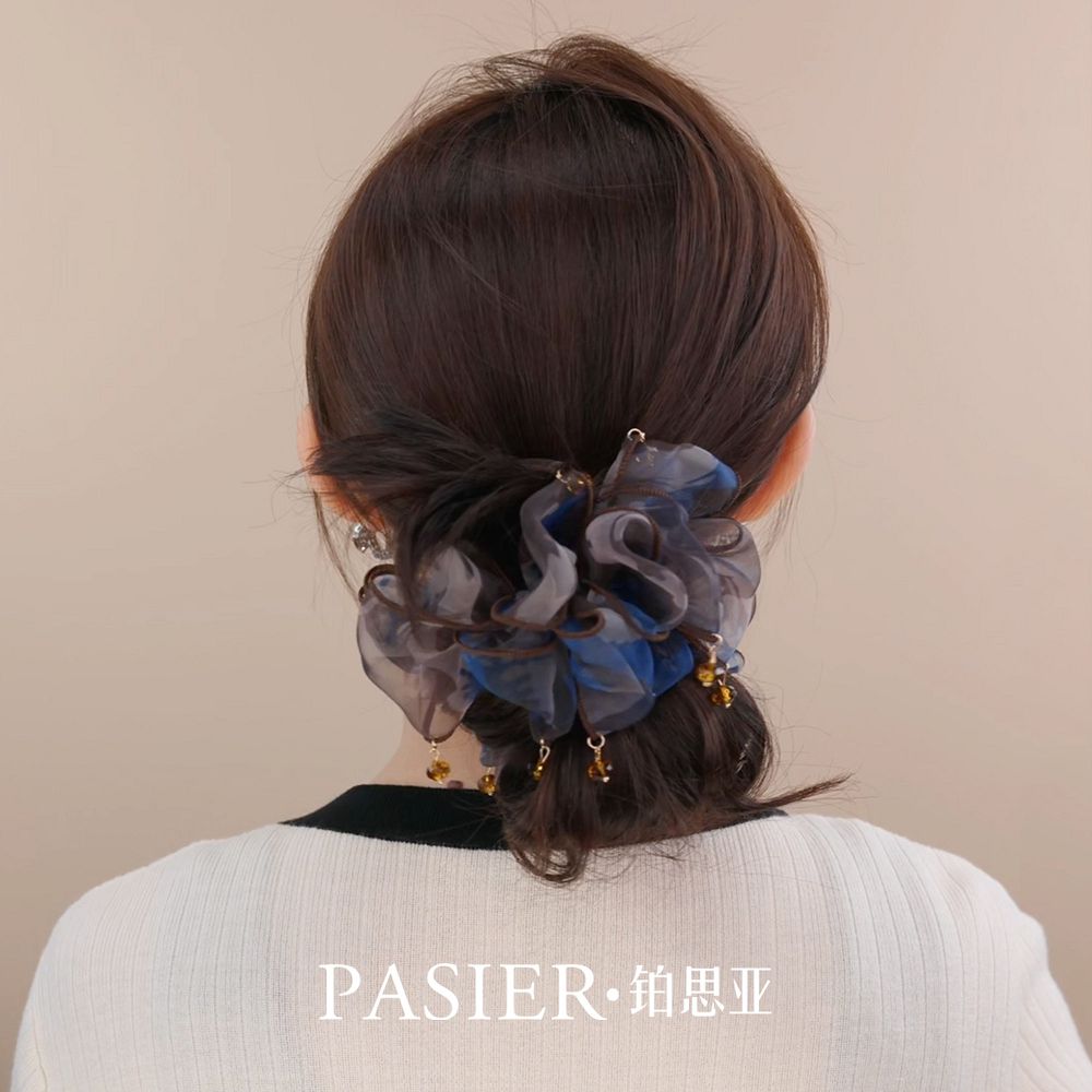 暮色海岸線髮圈女時尚溫柔減齡大腸頭繩