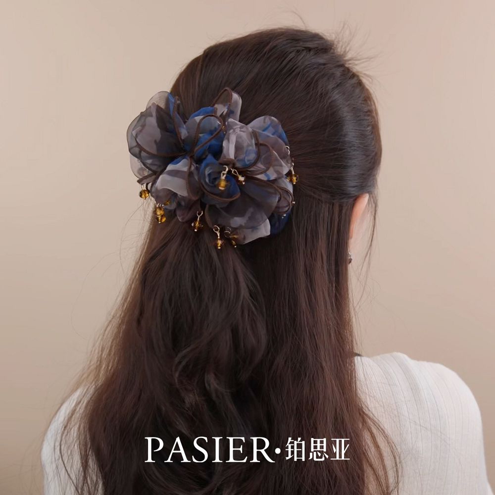 暮色海岸線髮圈女時尚溫柔減齡大腸頭繩