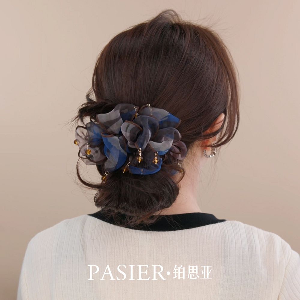 暮色海岸線髮圈女時尚溫柔減齡大腸頭繩