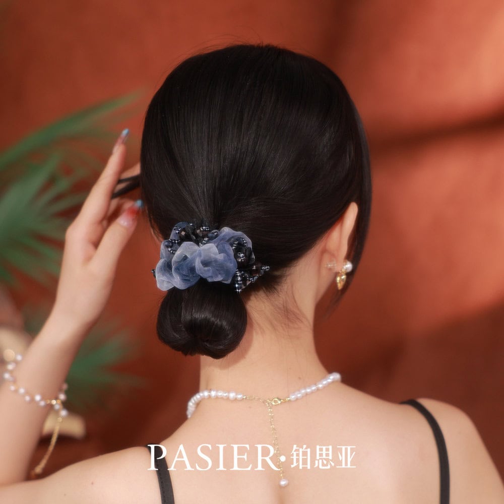 墨染大腸髮圈女國風氣質紮髮皮筋
