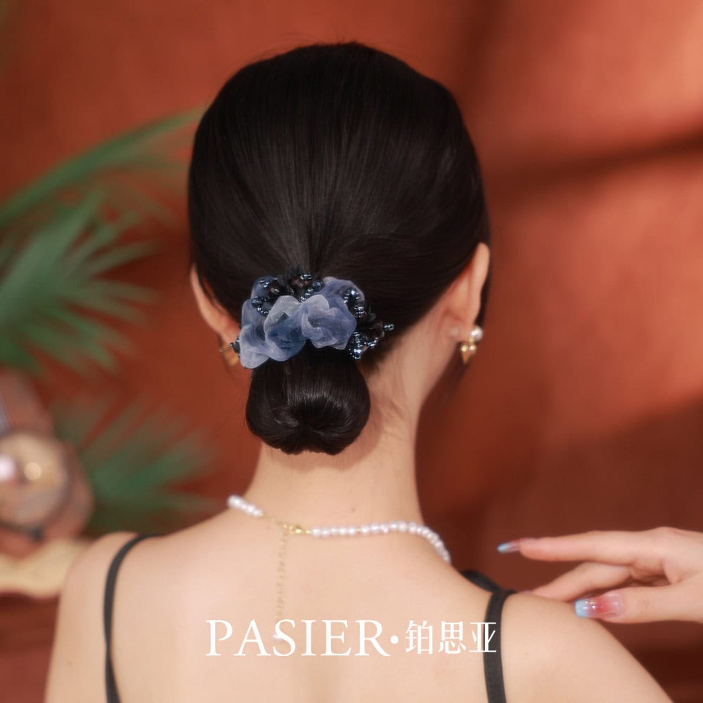 墨染大腸髮圈女國風氣質紮髮皮筋
