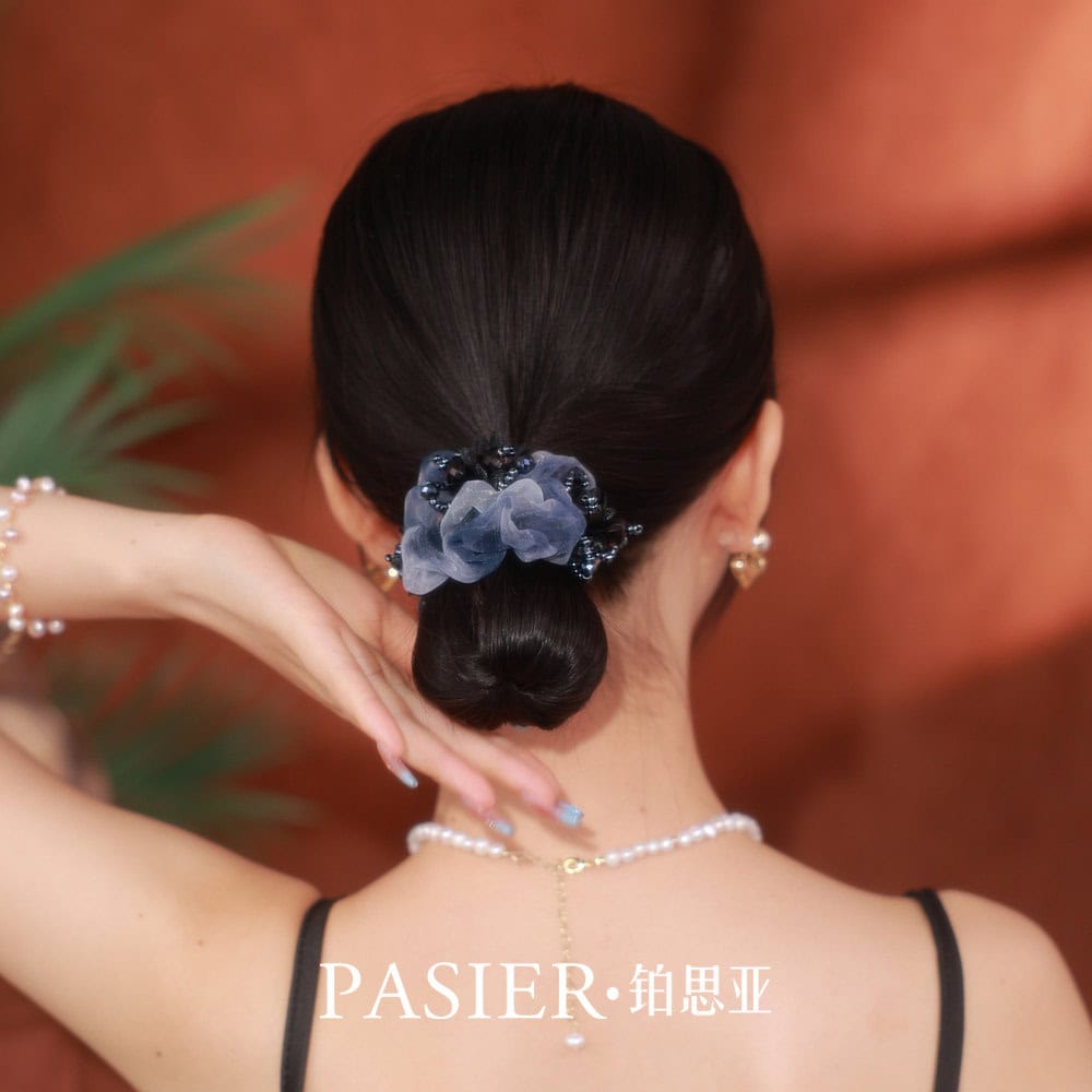 墨染大腸髮圈女國風氣質紮髮皮筋
