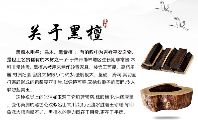 羽毛髮簪古風新中式黑檀盤髮髮釵