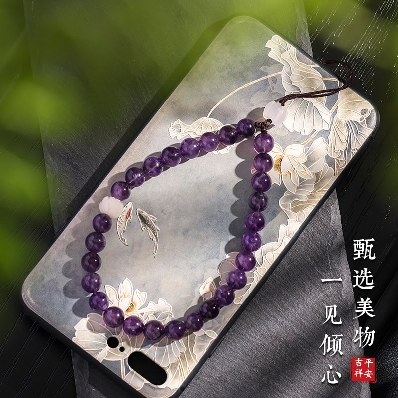紫霞仙子優化紫水晶掛件手機鏈掛繩：圖片 3