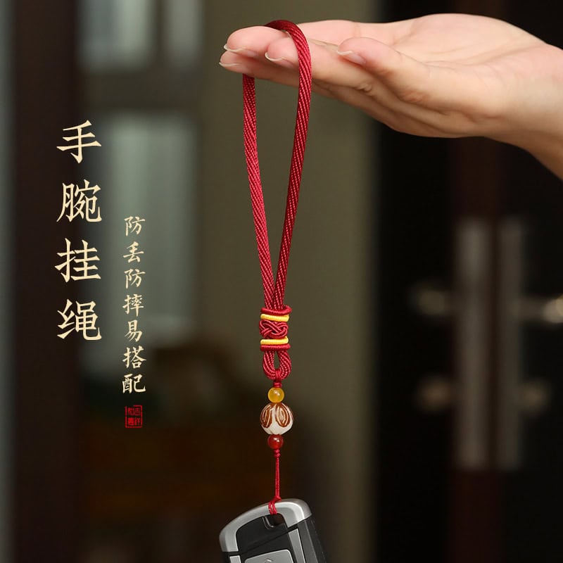菩提蓮花手機鏈中國風短款手腕繩：圖片 3