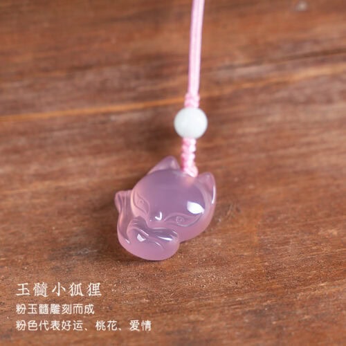 天然粉水晶手機掛繩簡約粉色手機鏈：圖片 4