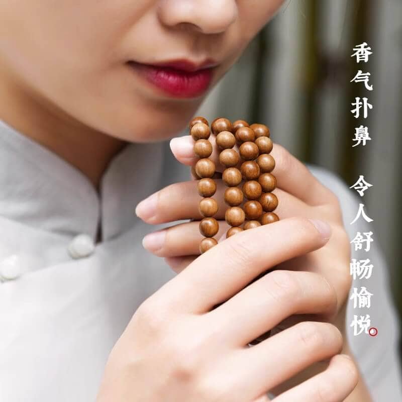 芭比檀檀香手串108顆印度檀香木佛珠：圖片 3