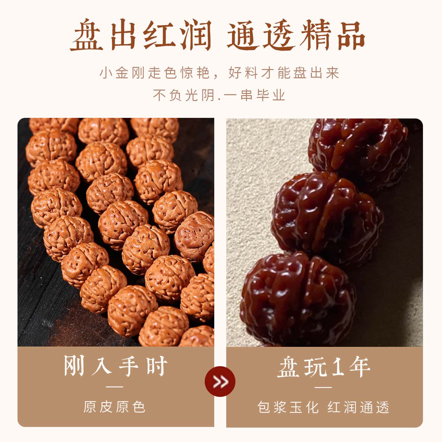 小金剛菩提手串108顆設計國風手持佛珠：圖片 4