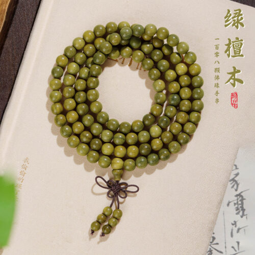 精選老綠檀沈香手串108顆佛珠念珠