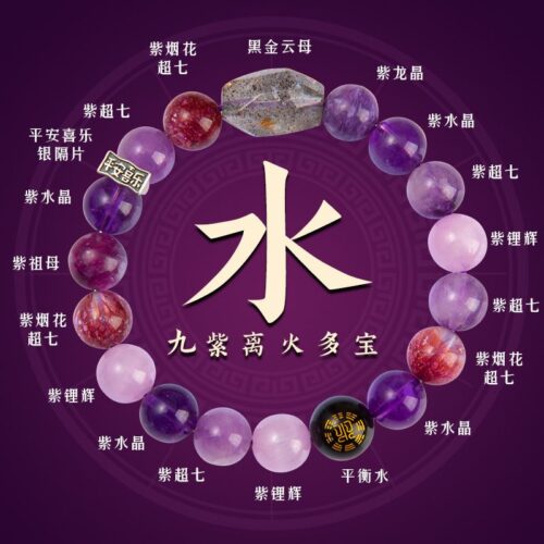 天然紫水晶多寶手鏈：圖片 5