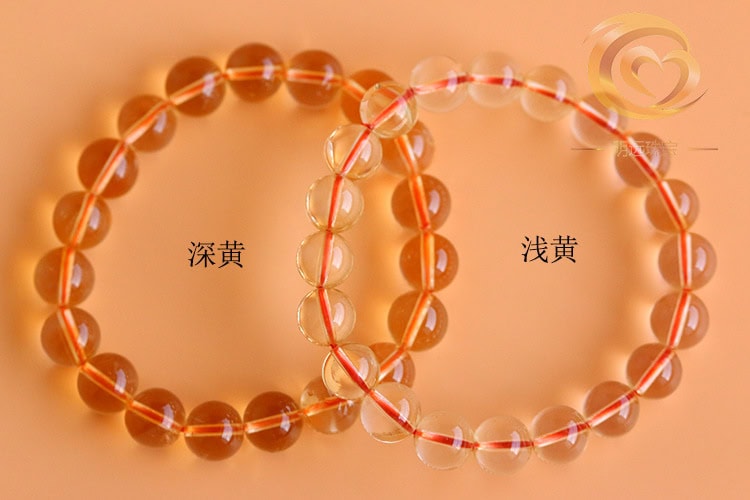 天然黃水晶手鏈深黃黃水晶手串