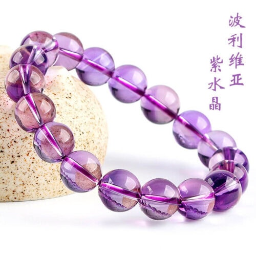 玻利維亞紫水晶手串淡紫色紫水晶手鏈