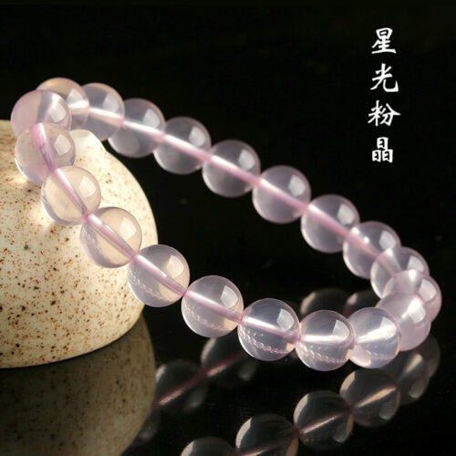 天然星光粉晶星光效應手鏈