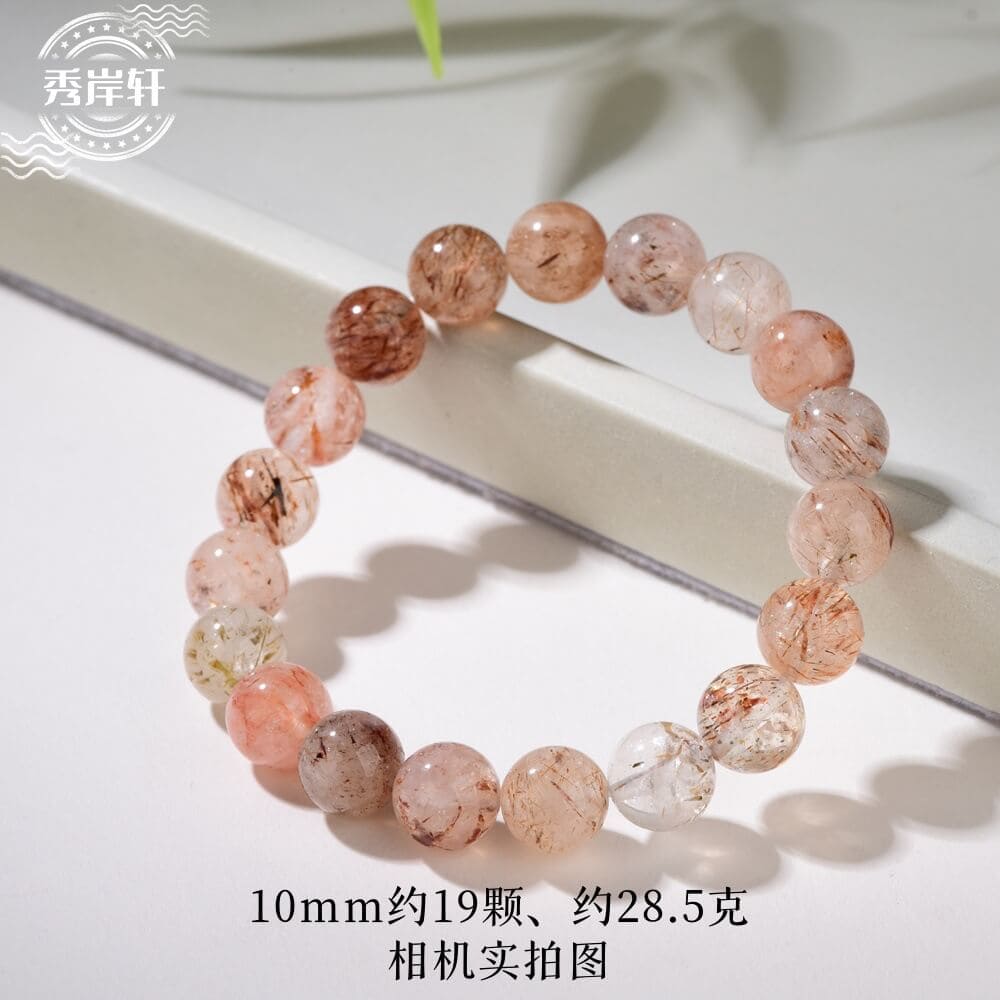 黑金超七水晶手鏈高級感簡約水晶手串