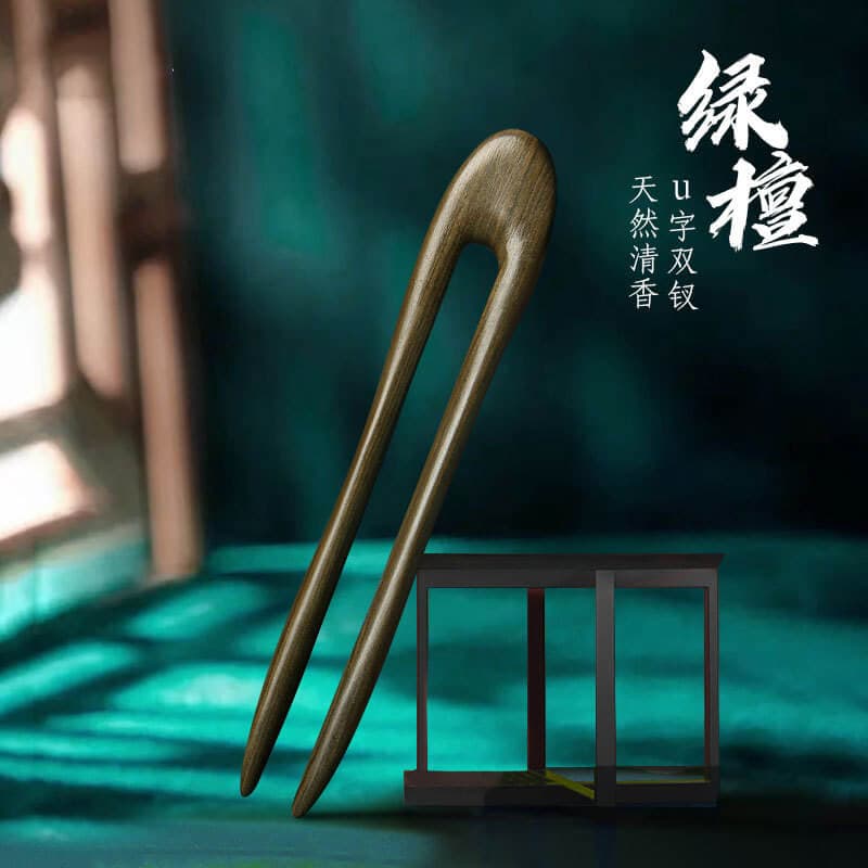 U型髮簪木簪子盤髮高級木質挽髮