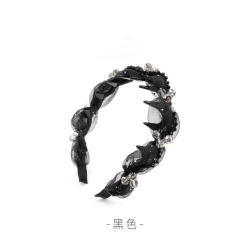 琥珀流光氛圍感百搭日常壓髮髮卡手工髮箍：圖片 3