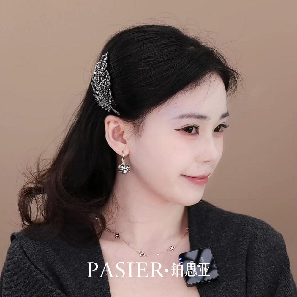 金枝玉葉髮梳女閃鑽樹葉插梳髮夾：圖片 4