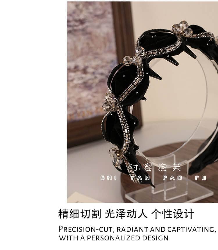 璀璨星河髮箍波浪日常秋冬絲絨頭箍