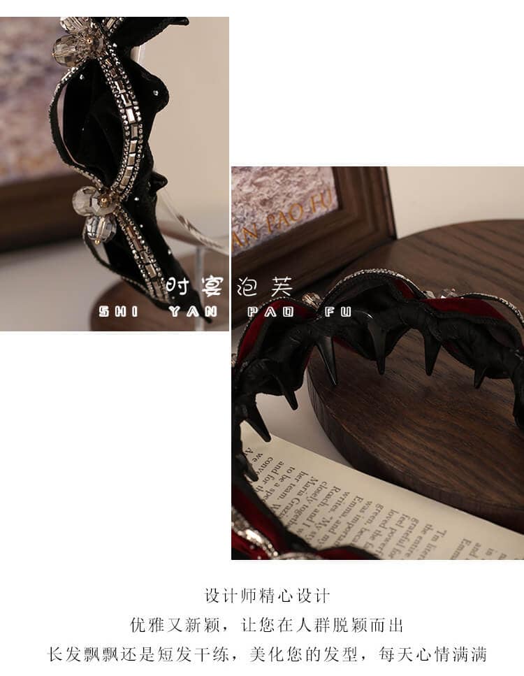 璀璨星河髮箍波浪日常秋冬絲絨頭箍