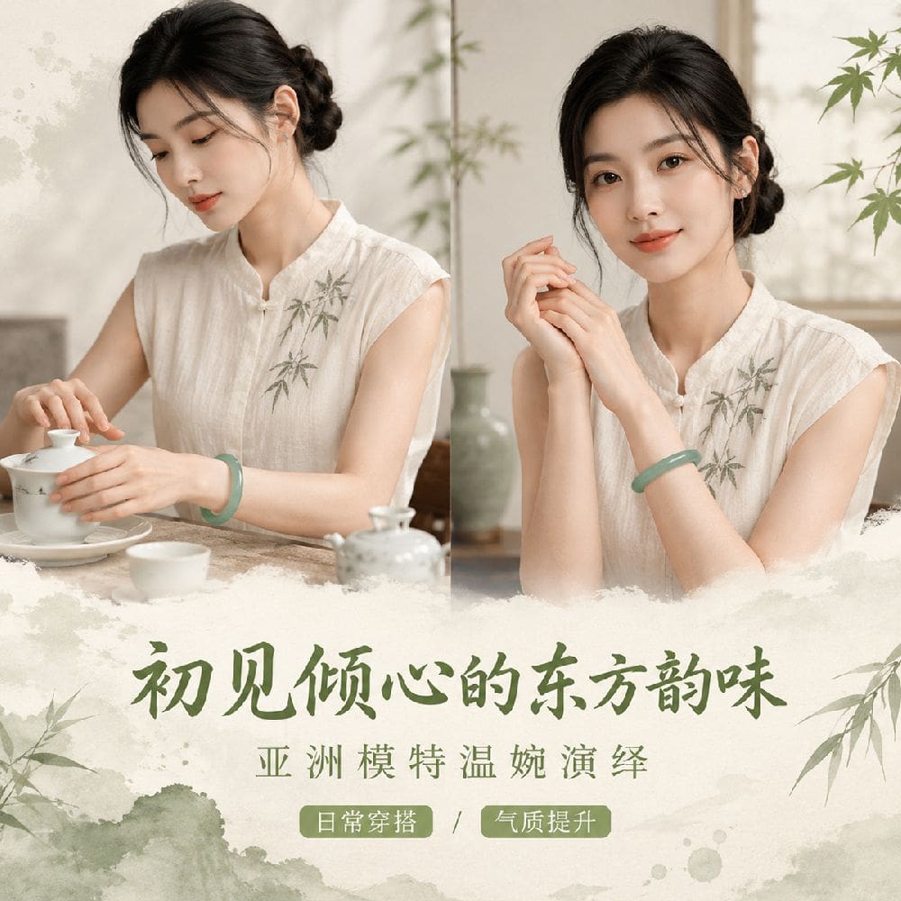 玉晴水手镯女款簡約平安镯子